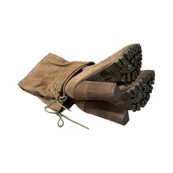 Charlotte Russe Tie-Back Over-The-Knee Boots | Taupe | 9 - Picture 2 of 4